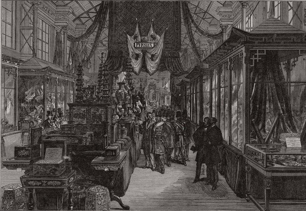 The Vienna Exhibition: the Chinese and Persian courts. Austria 1873 old print